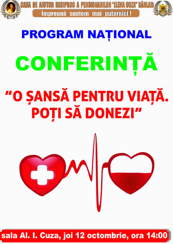 PROGRAM NAȚIONAL "O ȘANSĂ‚ PENTRU VIAȚĂ‚. POȚI SĂ‚ DONEZI"